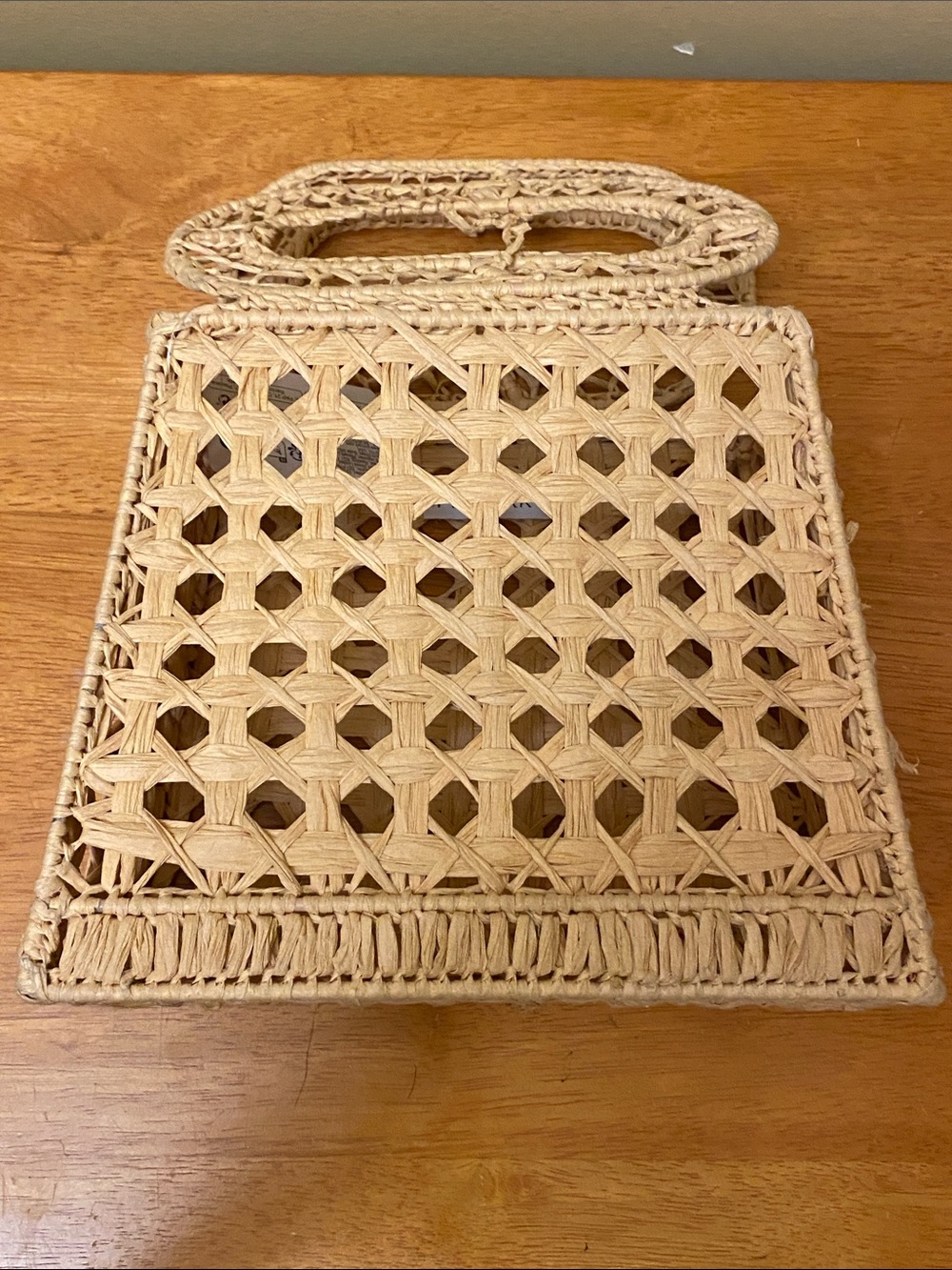 NWT Primark Open Woven Straw Wicker Small Bag - Picture 5 of 5